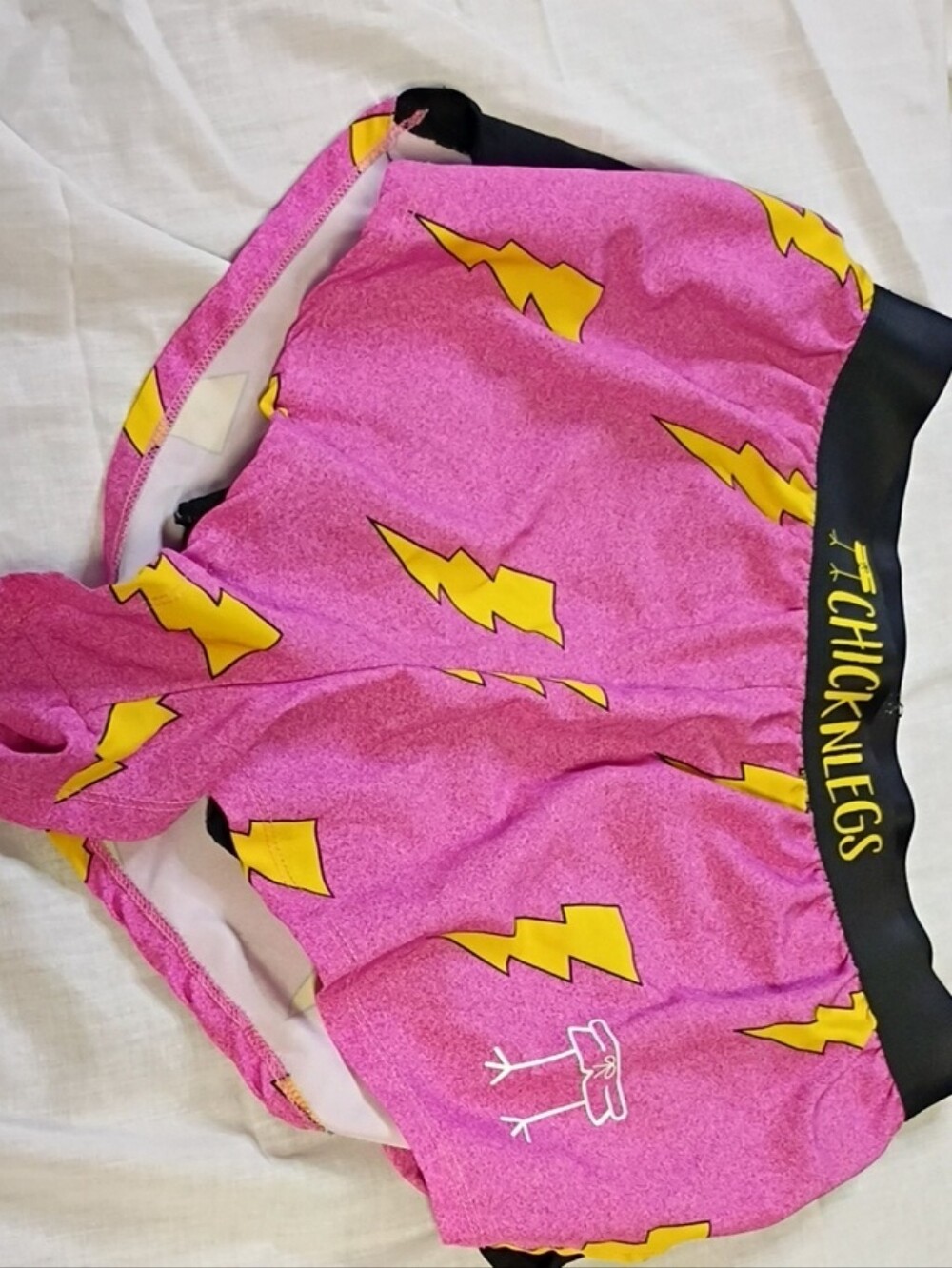 ChicknLegs Women's Pink Lightning Athletic Shorts